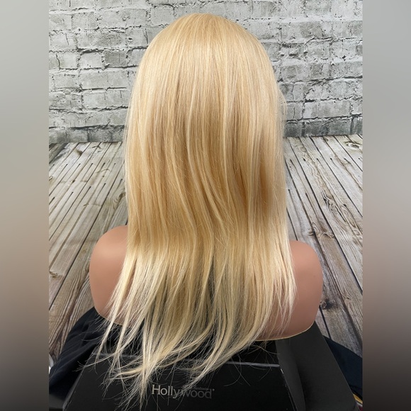 HD melting Lace front human hair wig #613 NEW platinum blonde - Picture 4 of 7